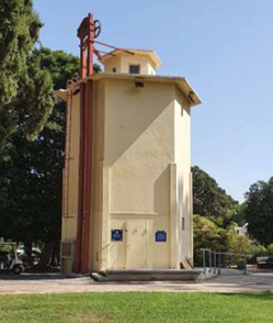 ממגורת התבואות הראשונה בגן שמואל, שנבנתה ב־1931