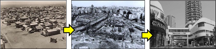 נורדייה: משכונת צריפי זפת (1921) דרך בניית דיזינגוף סנטר (1970) ועד למראהו כיום (2017)